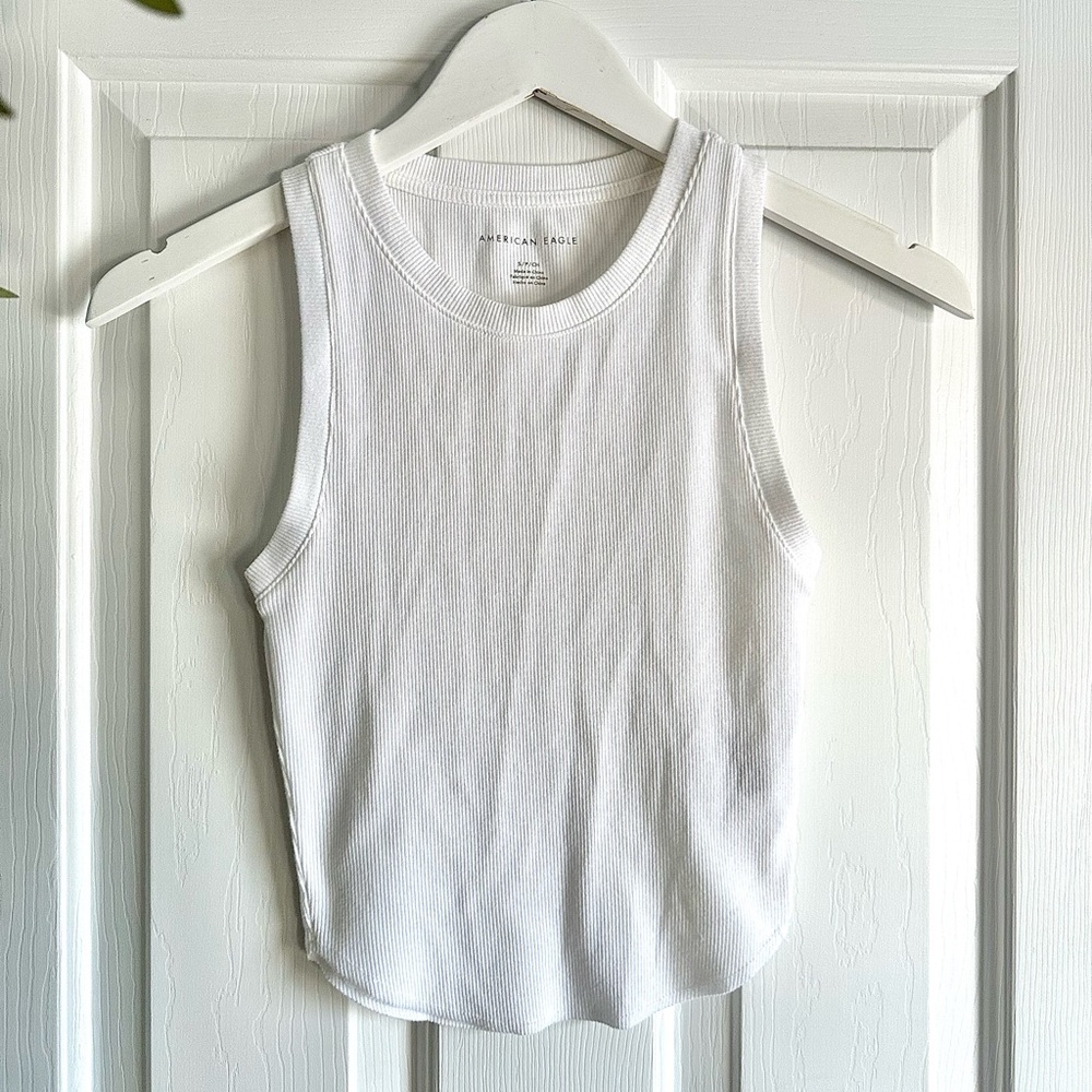American Eagle crop tank - white